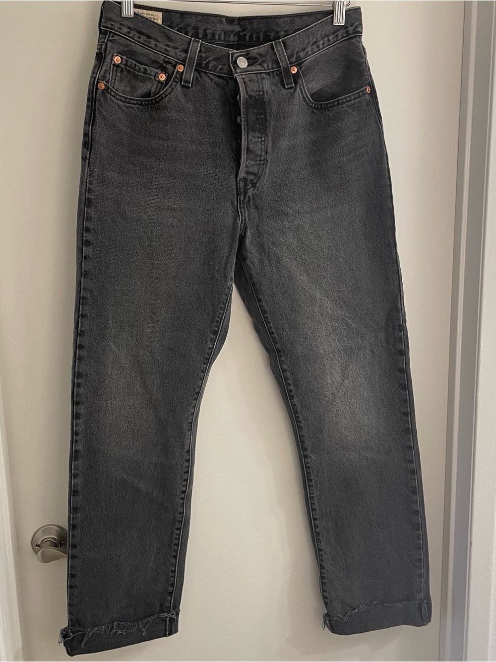 Levi's Straight-Leg Black Washed Jeans